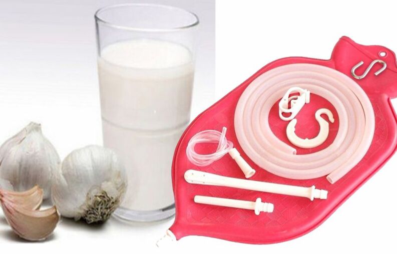 Garlic enema for parasites